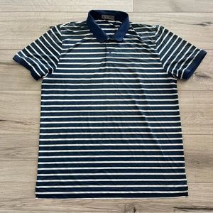 G/FORE Mens XXL Blue Striped Short Sleeve Polo Shirt Golf Performance G Fore